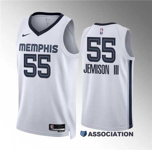 Men%27s Memphis Grizzlies #55 Trey Jemison Iii White Association Edition Stitched Jersey Dzhi